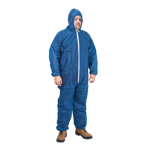Hooded Coveralls, Medium, Blue, Polypropylene Infinity Industrial Services Inc.