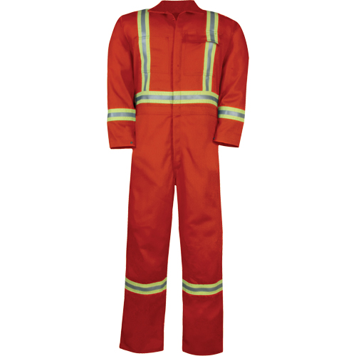 Unlined Hi-Vis Coveralls, Size Small, Orange Infinity Industrial Services Inc.