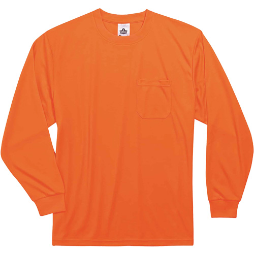 GloWear 8091 Non-Certified Long Sleeve T-Shirt, Polyester, Small, High Visibility Orange Infinity Industrial Services Inc.