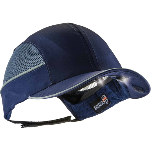 Skullerz&reg; 8960 Long Brim Bump Cap with LED Lighting, Navy Blue Infinity Industrial Services Inc.