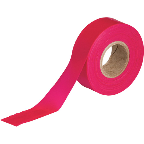 Flagging Tape, 1.188" W x 150' L, Fluorescent Red Infinity Industrial Services Inc.