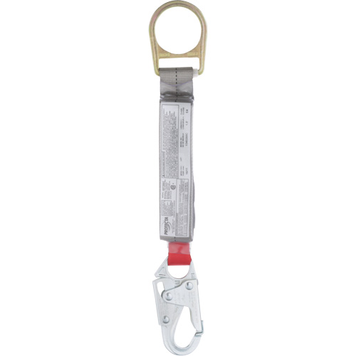 Corde antichoc PRO, 1,5', Point d'ancrage &agrave; Crochet mousqueton/Mousqueton, Crochet mousqueton aux jambes, Nylon Infinity Industrial Services Inc.