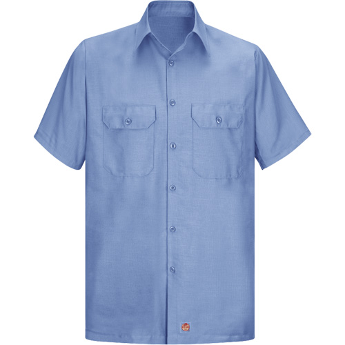 Short Sleeve Ripstop Shirt, Men's, Large (Tall), Blue Infinity Industrial Services Inc.