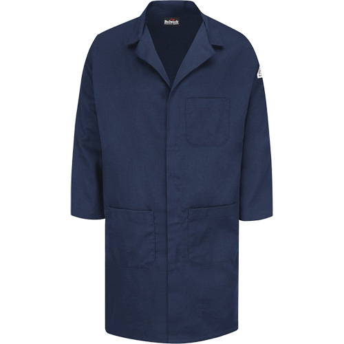 Excel FR&reg; ComforTouch&reg; Lab Coat, Cotton, Medium, Navy Blue Infinity Industrial Services Inc.
