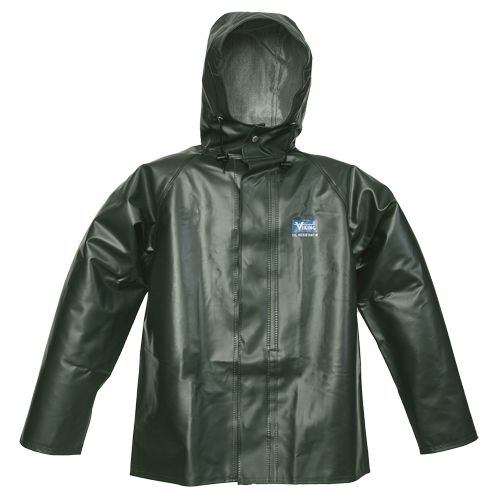 Journeyman Chemical Resistant Rain Jacket, Small, Green, Polyester/PVC Infinity Industrial Services Inc.