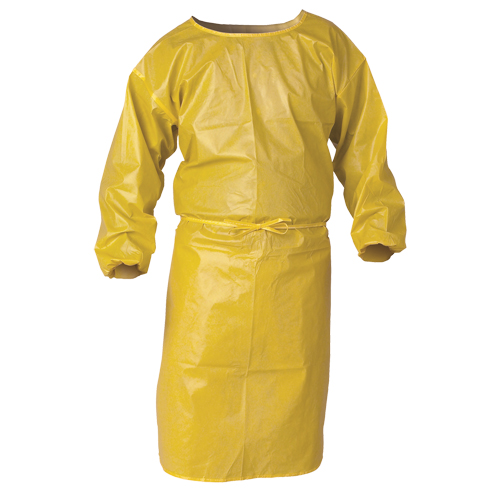 Blouse de protection contre la vaporisation de produits chimiques A70 KLEENGUARD, Polypropyl&egrave;ne, Jaune, 34" la x 44" lo Infinity Industrial Services Inc.