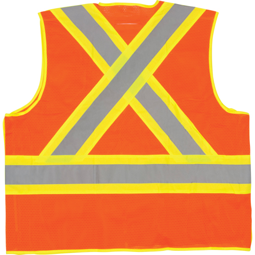 Veste de s&eacute;curit&eacute; d&eacute;tachable en cinq points de premi&egrave;re qualit&eacute;, Orange haute visibilit&eacute;, Grand/T-Grand, Polyester Infinity Industrial Services Inc.