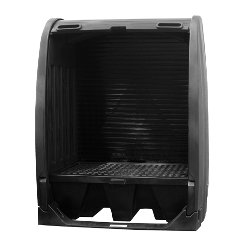 Spill Containment Sheds With Drain, 61" L x 37.25" W x 72.75" H, 1000 lbs. Load Capacity Infinity Industrial Services Inc.