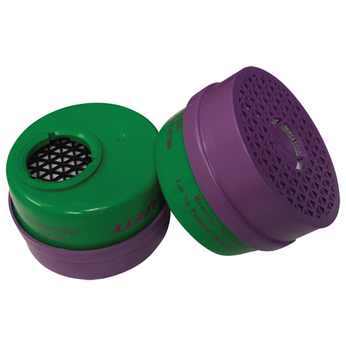 Cartouche pour respirateur, Combinaison cartouche et filtre contre les particules pour gaz/vapeurs, Ammoniac/M&eacute;thylamine/Filtre P100 Infinity Industrial Services Inc.