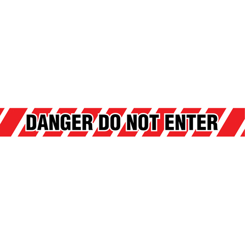 Barricade Tape, English, 3" W x 1000' L, 2 mils, Black on Red Infinity Industrial Services Inc.