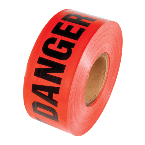 Ruban renforc&eacute; pour barricade, Anglais, 3" la x 500' lo, 5 mils, Noir/rouge Infinity Industrial Services Inc.