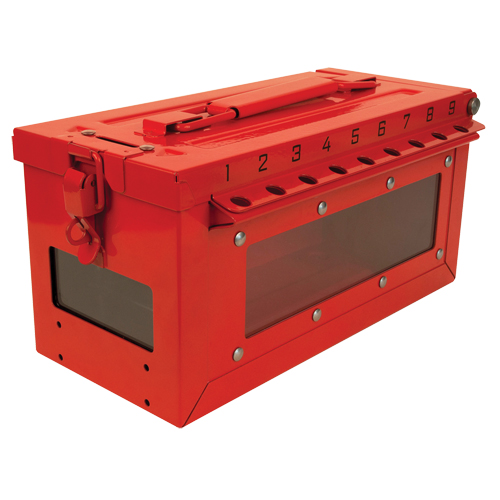 Petit boîtier verrouillable pour groupe, Rouge Infinity Industrial Services Inc.