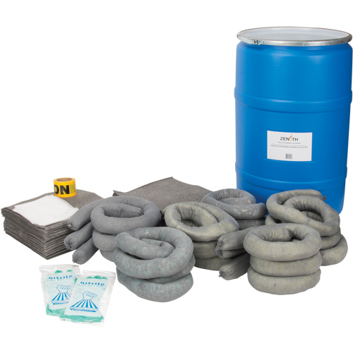 Trousse de lutte contre les d&eacute;versements, Universel, Baril, Absorbance de 55 gal. US Infinity Industrial Services Inc.