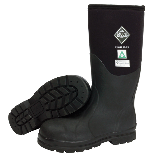Chore Classic Fleece-Lined Work Boots, Rubber, Steel Toe, Size 5, Puncture Resistant Sole Infinity Industrial Services Inc.