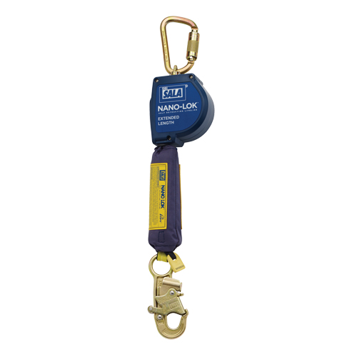Nano-Lok Extended Length Self-Retracting Lifeline, 10', Polyester/Web, Swivel Infinity Industrial Services Inc.
