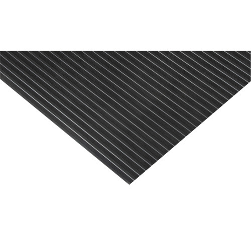 Wide-Ribbed Matting, Wiper, 3' x 75' x 1/8", Black Infinity Industrial Services Inc.