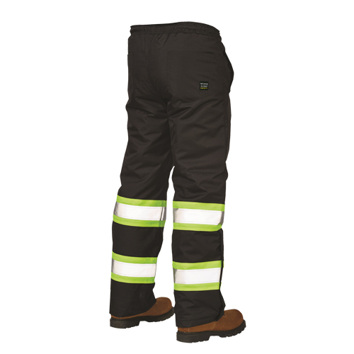 Pantalons &agrave; enfiler de s&eacute;curit&eacute; doubl&eacute;s, Polyester, Grand, Noir Infinity Industrial Services Inc.