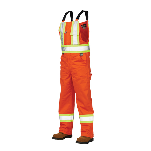 Unlined Safety Overalls, Poly-Cotton, Large, High Visibility Orange Infinity Industrial Services Inc.