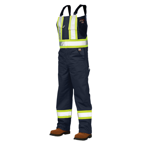 Salopettes de s&eacute;curit&eacute; non doubl&eacute;e, Poly-coton, Grand, Bleu marine Infinity Industrial Services Inc.