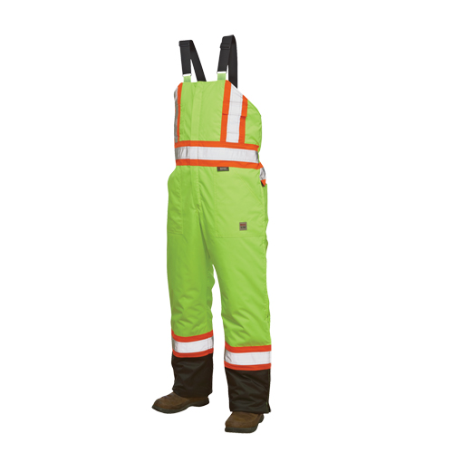 Salopettes de s&eacute;curit&eacute; doubl&eacute;e, Polyester/Polyur&eacute;thane, Grand, Jaune lime haute visibilit&eacute; Infinity Industrial Services Inc.