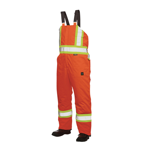 Salopettes de s&eacute;curit&eacute; doubl&eacute;e, Polyester/Polyur&eacute;thane, Grand, Orange haute visibilit&eacute; Infinity Industrial Services Inc.