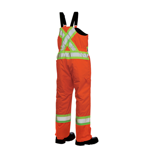 Salopettes de s&eacute;curit&eacute; doubl&eacute;e, Polyester/Polyur&eacute;thane, Grand, Orange haute visibilit&eacute; Infinity Industrial Services Inc.