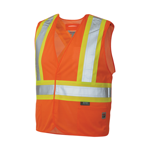 Veste de s&eacute;curit&eacute; d&eacute;tachable en cinq points, Orange haute visibilit&eacute;, Grand/T-Grand, Polyester Infinity Industrial Services Inc.