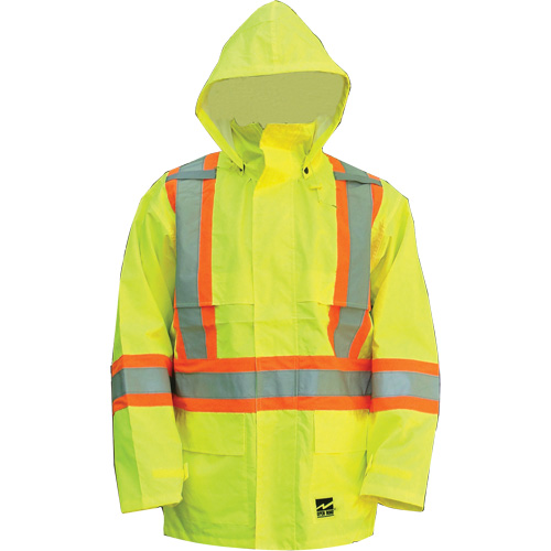 Manteau Open Road, Polyester/Polyur&eacute;thane, Jaune lime haute visibilit&eacute;, Petit Infinity Industrial Services Inc.