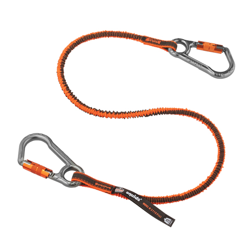 Squids&reg; 3118F(x) Locking Tool Lanyard, Bungee, Dual Carabiner Infinity Industrial Services Inc.