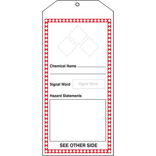 GHS Jumbo Tags, Cardstock, 3-7/8" W x 8-1/2" H, English Infinity Industrial Services Inc.