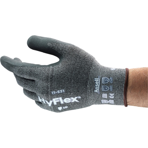 Hyflex&reg; Cut-Resistant Coated Glove, 6, Nitrile Coating, 18 Gauge, Nylon Shell Infinity Industrial Services Inc.