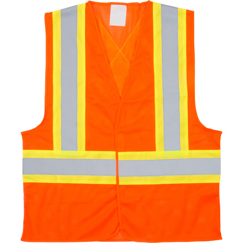 Veste de s&eacute;curit&eacute; pour la circulation, Orange haute visibilit&eacute;, 2T-Grand, Polyester Infinity Industrial Services Inc.