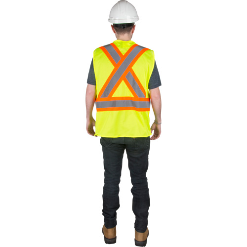 Veste de s&eacute;curit&eacute; pour la circulation, Jaune lime haute visibilit&eacute;, Moyen, Polyester Infinity Industrial Services Inc.