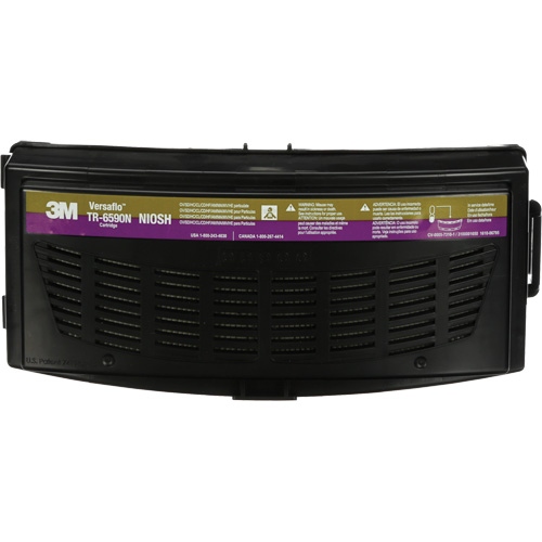 Versaflo Multi-Gas/HE Cartridge, Ammonia/Chlorine Dioxide/Chlorine Gas/Hydrogen Chloride/Hydrogen Fluoride/Mercury/Methylamine/Organic Vapour/Particulates/SO2 Sulfur Dioxide, Pack of 1 Infinity Industrial Services Inc.