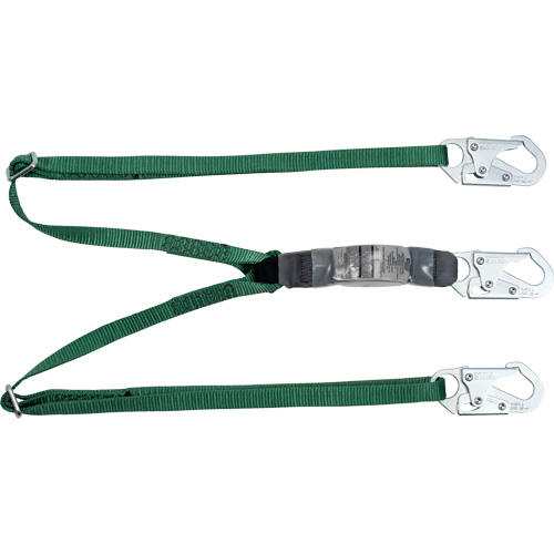 V-Series Lanyard, 6', Snap Hook Center, Snap Hook Leg Ends, Polyester Infinity Industrial Services Inc.
