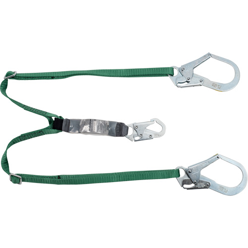 V-Series Lanyard, 6', Rebar Hook Center, Snap Hook Leg Ends, Polyester Infinity Industrial Services Inc.