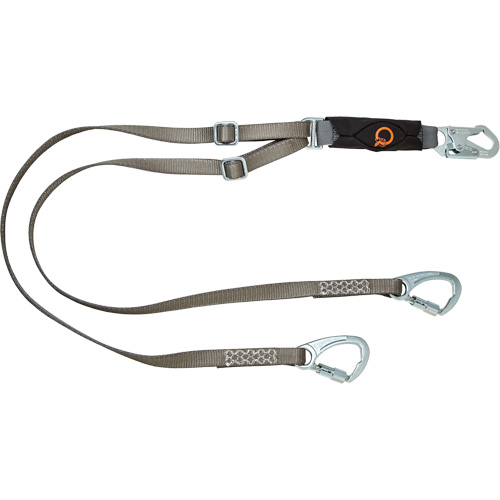 V-Series Tie-Back Lanyard, 6', Carabiner Center, Snap Hook Leg Ends, Polyester Infinity Industrial Services Inc.