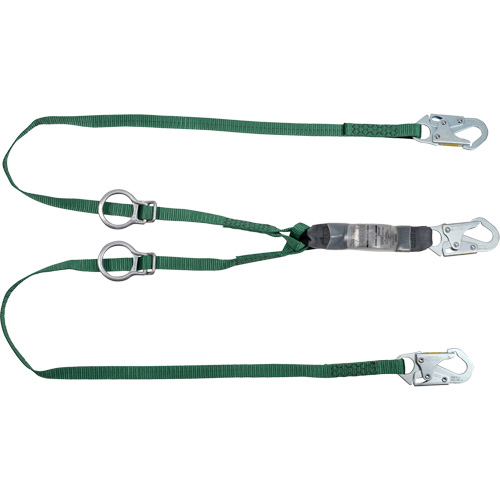 V-Series Lanyard, 3', Rebar Hook Center, Snap Hook Leg Ends, Polyester Infinity Industrial Services Inc.