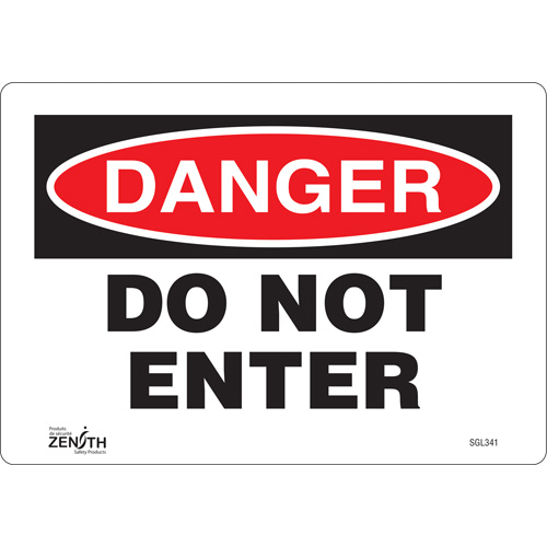 "Do Not Enter" Sign, 7" x 10", Vinyl, English Infinity Industrial Services Inc.