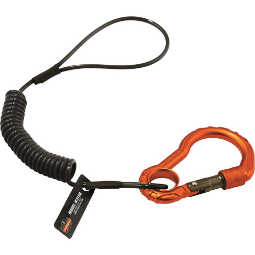 Squids&reg; 3156 Tool Lanyard, Coil, Carabiner/Loop Infinity Industrial Services Inc.