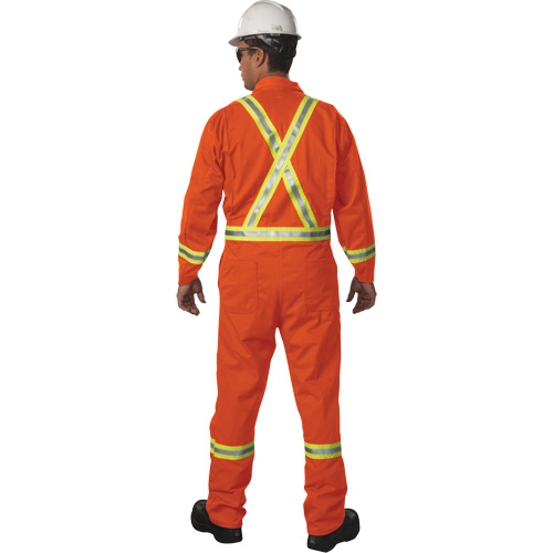 Unlined Hi-Vis Coveralls, Size Small, Orange Infinity Industrial Services Inc.