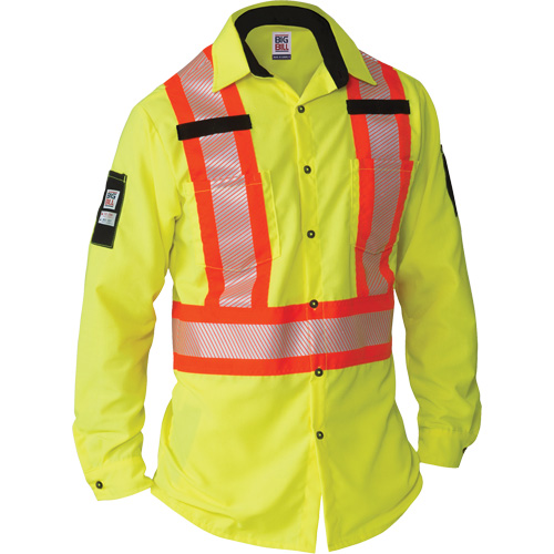 Ripstop High-Visibility Long Sleeve Shirt, Polyester, 2X-Large (Tall), High Visibility Lime-Yellow Infinity Industrial Services Inc.