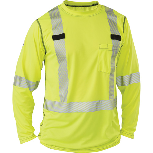 T-shirt &agrave; manches longues haute visibilit&eacute; Polartec Power Grid, Polyester, 2T-Grand, Jaune lime haute visibilit&eacute; Infinity Industrial Services Inc.