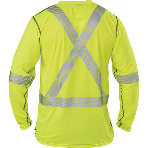 T-shirt &agrave; manches longues haute visibilit&eacute; Polartec Power Grid, Polyester, 2T-Grand, Jaune lime haute visibilit&eacute; Infinity Industrial Services Inc.