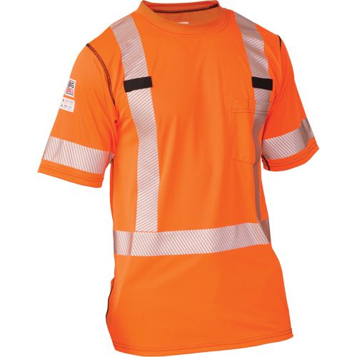 Polartec&reg; Power Grid&reg; High Visibility Short Sleeved T-Shirt, Polyester, Medium (Tall), Orange Infinity Industrial Services Inc.