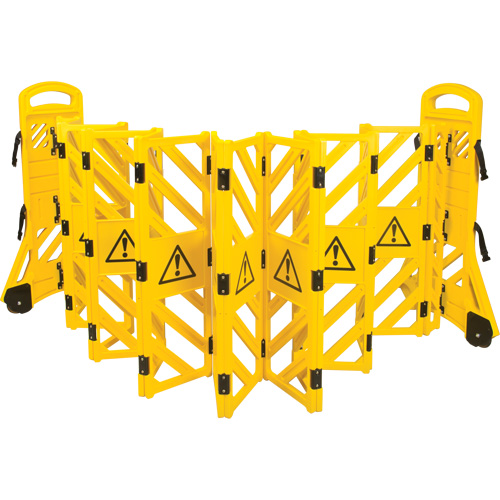 Barri&egrave;re mobile portative, 40" h x 13' lo, Jaune Infinity Industrial Services Inc.