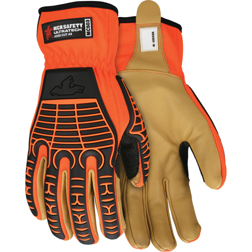 Gants antichocs Predator, Moyen, Paume en Cuir fleur, Poignet Boucle et crochet Infinity Industrial Services Inc.