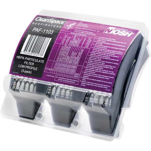 Low Profile HEPA Filters, Particulates, Pack of 3 Infinity Industrial Services Inc.