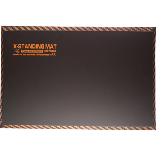 Anti-Fatigue Standing Mat, Smooth, 16" x 28" x 1", Black, Rubber Infinity Industrial Services Inc.