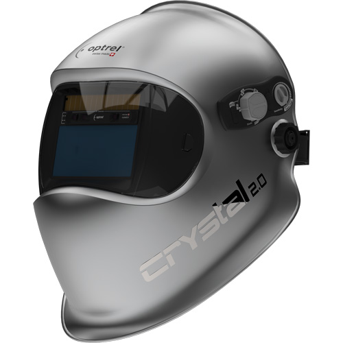 Crystal 2.0 Auto Darkening Welding Helmet, 3.94" L x 1.97" W View Area, 2/4 - 12 Shade Range, Silver Infinity Industrial Services Inc.
